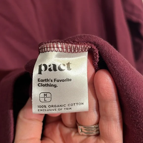 Pact Airplane Organic Cotton Open Front Cardigan Women’s M/L Oversized Pockets - Picture 7 of 8